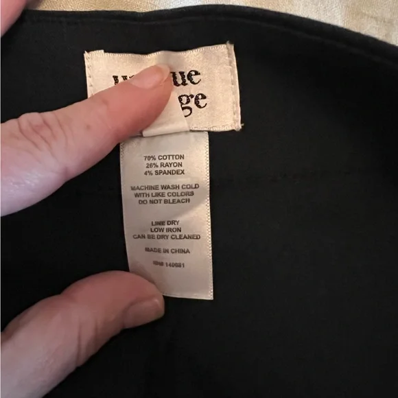 Unique Vintage Navy Trousers with Button Accent - Picture 7 of 7